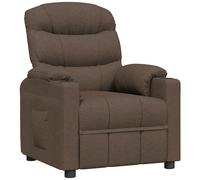 Recliner Chair Brown Fabric vidaXL