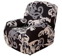Recliner Chair Cover 4-Piece Stretch Spandex Protector for One-Seat Reclining Sofa Non-Slip Design Stylish Print Easy to Clean Color: #7