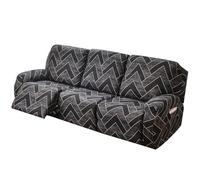 Recliner Chair Covers 2 Seater for Armchairs with Side Pocket, 6-Pieces Stretch Recliner Slipcover for Electric Chair, Sofa Covers Furniture Protector for Living Room (A-14,3 Seater)