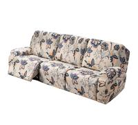 Recliner Chair Covers 2 Seater for Armchairs with Side Pocket, 6-Pieces Stretch Recliner Slipcover for Electric Chair, Sofa Covers Furniture Protector for Living Room (A-07,3 Seater)