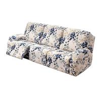 Recliner Chair Covers 2 Seater for Armchairs with Side Pocket, 6-Pieces Stretch Recliner Slipcover for Electric Chair, Sofa Covers Furniture Protector for Living Room (A-03,3 Seater)