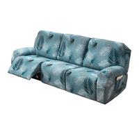 Recliner Chair Covers 2 Seater for Armchairs with Side Pocket, 6-Pieces Stretch Recliner Slipcover for Electric Chair, Sofa Covers Furniture Protector for Living Room (A-09,3 Seater)