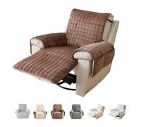 Recliner Chair Covers Non Slip Recliner Cover, Recliner Covers That Stay In Place, Recliner Slip Cover Washable Recliner Furniture Protectors Covers for Dog Pets(Brown,S)