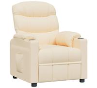 Recliner Chair Cream Fabric vidaXL