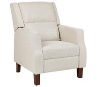 Recliner Chair EGERSUND With Footrest Fabric Light Beige