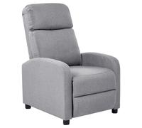 Recliner Chair EMINENCE Faux Linen Grey