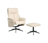Recliner Chair ERATO Faux Leather Light Beige