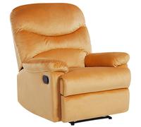 Recliner Chair ESLOV With Footrest Velvet Mustard