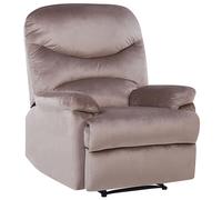 Recliner Chair ESLOV With Footrest Velvet Taupe Beige