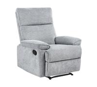 Recliner Chair EVERTON with Footrest Fabric Grey