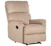 Recliner Chair EVERTON With Footrest Fabric Light Brown