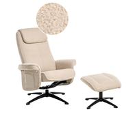 Recliner Chair GERAS Boucle Beige