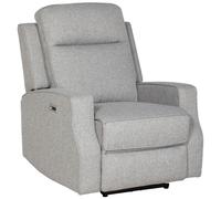 Recliner Chair Grey Linen 84W x 92D x 104Hcm Wall-Hugger USB Port 150deg Power2