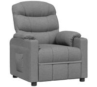 Recliner Chair Light Grey Fabric vidaXL