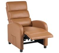 Recliner Chair OTUS Faux Leather Brown