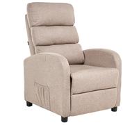 Recliner Chair OTUS with Footrest Fabric Taupe