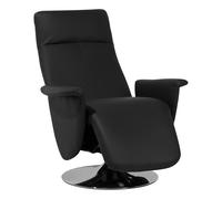 Recliner Chair PRIME with Footrest Faux Leather Black