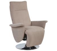 Recliner Chair PRIME With Footrest Fabric Taupe