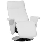 Beliani Recliner Chair Prime Faux Leather White, White