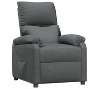 vidaXL Recliner Chair Dark Grey Fabric
