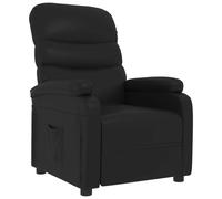 vidaXL Recliner Chair Black Faux Leather