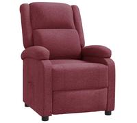 vidaXL Recliner Chair Wine Red Fabric