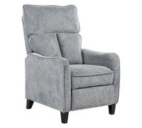 Recliner Chair ROYSTON With Footrest Fabric Grey