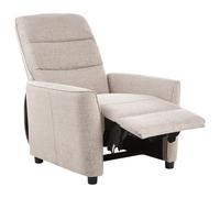 Recliner Chair SANDE with Footrest Fabric Beige