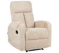 Recliner Chair SOMERO With Footrest Fabric Beige