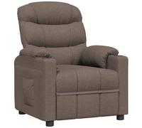 Recliner Chair Taupe Fabric vidaXL