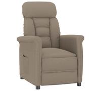 Recliner Chair Taupe Polyester 70.5x96.5x95 cm Compact Cozy Upholstered Armrest