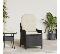 Recliner Chair with Cushion Black Poly Rattan Berkfield Home Black One Size