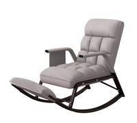Recliner Chair with Footrest Lazy Sofa Armchair for Elderly Rocking Lounge Chair for Living Room & Balcony Comfortable Accent Chair in Upgrade Gray One Size