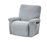 Recliner Cover, Spandex Anti-Slip Single Seat Couch Cover 4-Pieces Armchair Slipcover Soft Recliner Slipcovers for Living Room -28