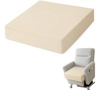 Recliner Cushion for Elderly 20"x20"x4" Memory Foam Seat Pad for Couch, Armchair & Chairs with Dual-Layer Support, Non-Slip Backing, Washable Textured Cover for Comfort & Pressure Relief (Cream)