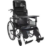 Recliner Folding Wheelchair, Lightweight with Removable Footrests and Armrests for Adults, Standard Mobility Solution