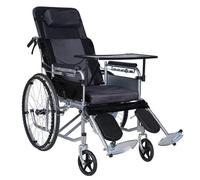 Recliner Folding Wheelchair, Lightweight with Removable Footrests and Armrests for Adults, Standard Mobility Solution