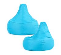 Recliner Indoor Outdoor Navy Blue Bean Bag Chair Pack of 2 ICON Aqua One Size