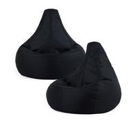 Recliner Indoor Outdoor Navy Blue Bean Bag Chair Pack of 2 ICON Black One Size