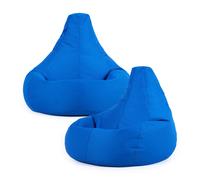 Recliner Indoor Outdoor Navy Blue Bean Bag Chair Pack of 2 ICON Blue One Size