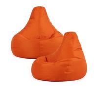 Recliner Indoor Outdoor Navy Blue Bean Bag Chair Pack of 2 ICON Burnt Orange One Size