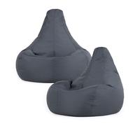 Recliner Indoor Outdoor Navy Blue Bean Bag Chair Pack of 2 ICON Charcoal One Size