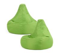 Recliner Indoor Outdoor Navy Blue Bean Bag Chair Pack of 2 ICON Lime One Size