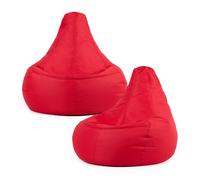 Recliner Indoor Outdoor Navy Blue Bean Bag Chair Pack of 2 ICON Red One Size