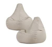 Recliner Indoor Outdoor Navy Blue Bean Bag Chair Pack of 2 ICON Stone One Size