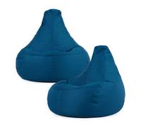 Recliner Indoor Outdoor Navy Blue Bean Bag Chair Pack of 2 ICON Teal One Size