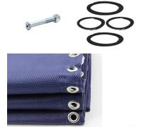 Recliner Replacement Cloth, Outdoor Recliners Replacement Covers Repair Fabric With 4 Ropes And Screws For Sun Loungers And Gravity Chairs, 160 * 43cm(Blue)