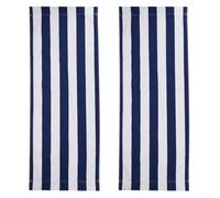 Recliner Replacement Fabric Folding Beach Chair Cover Deck Lounger Sun Replacement Cloth White Blue Striped Polyester Chairs 120X44cm(2pcs)