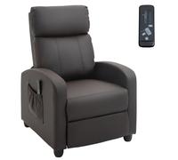 Recliner Sofa Chair PU Leather Massage Armchair w/ Footrest and Remote Control for Living Room - Bedroom - Home Theatre - Home Living | TJ Hughes Bro