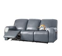 Recliner Sofa Slipcover, Waterproof Armchair Protector with Pocket for Pets, Stretch PU Leather Furniture Cover